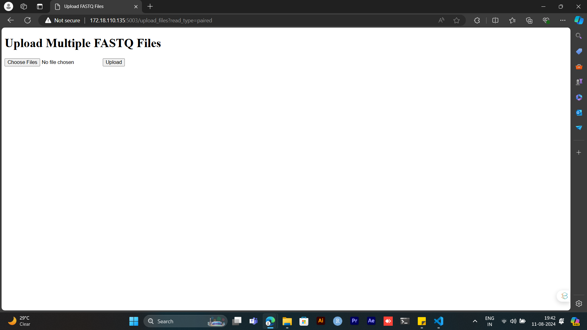 Upload Files Page